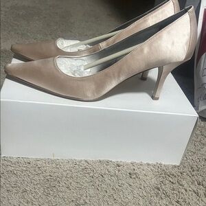 Calvin Klein Satin Heels Dolly Pink/Nude 8.5
